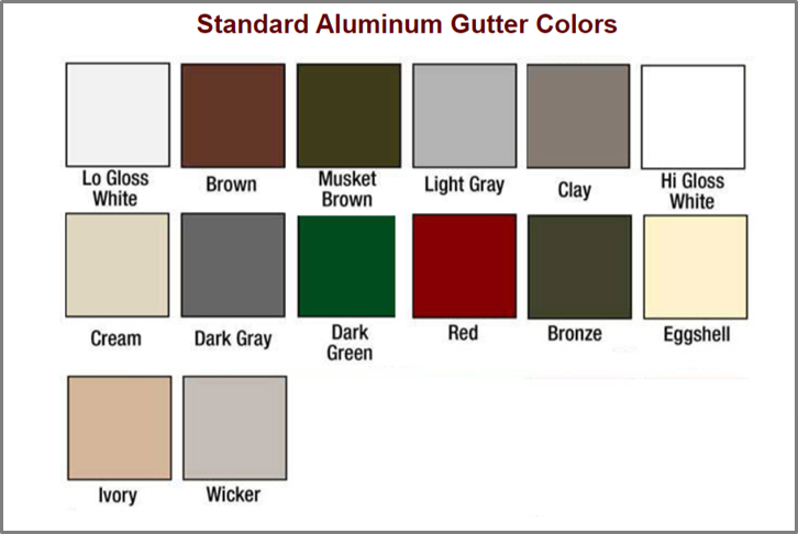 Seamless Gutter Color Chart